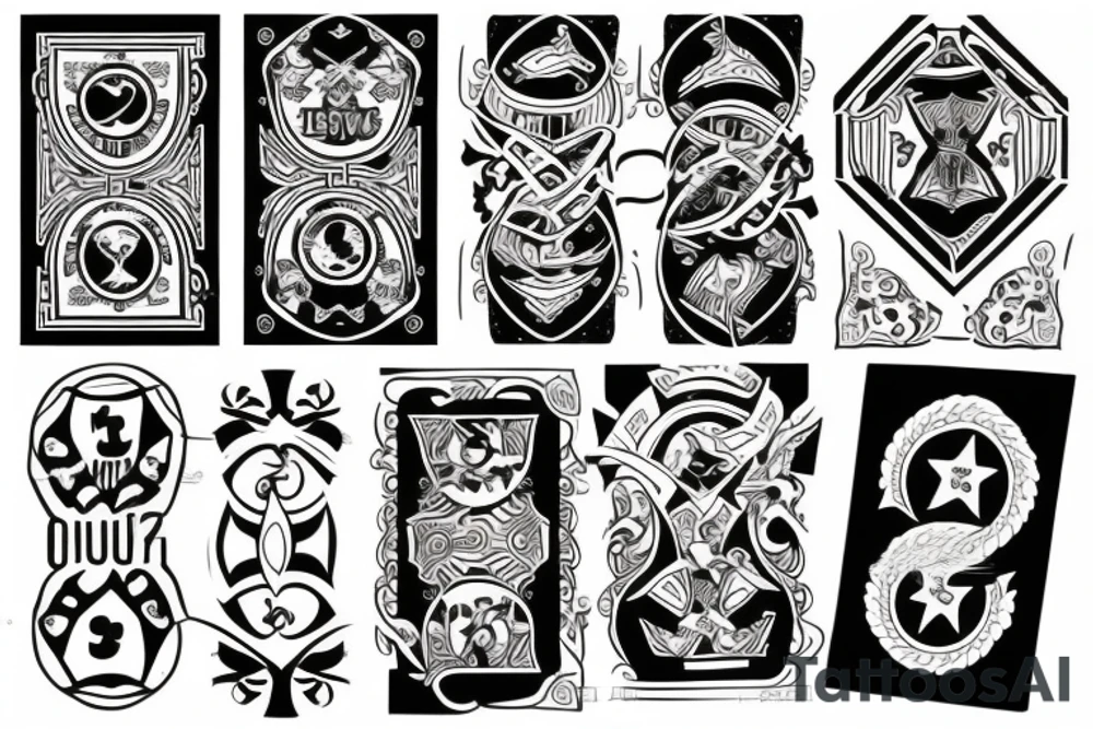 two of clubs card tattoo idea