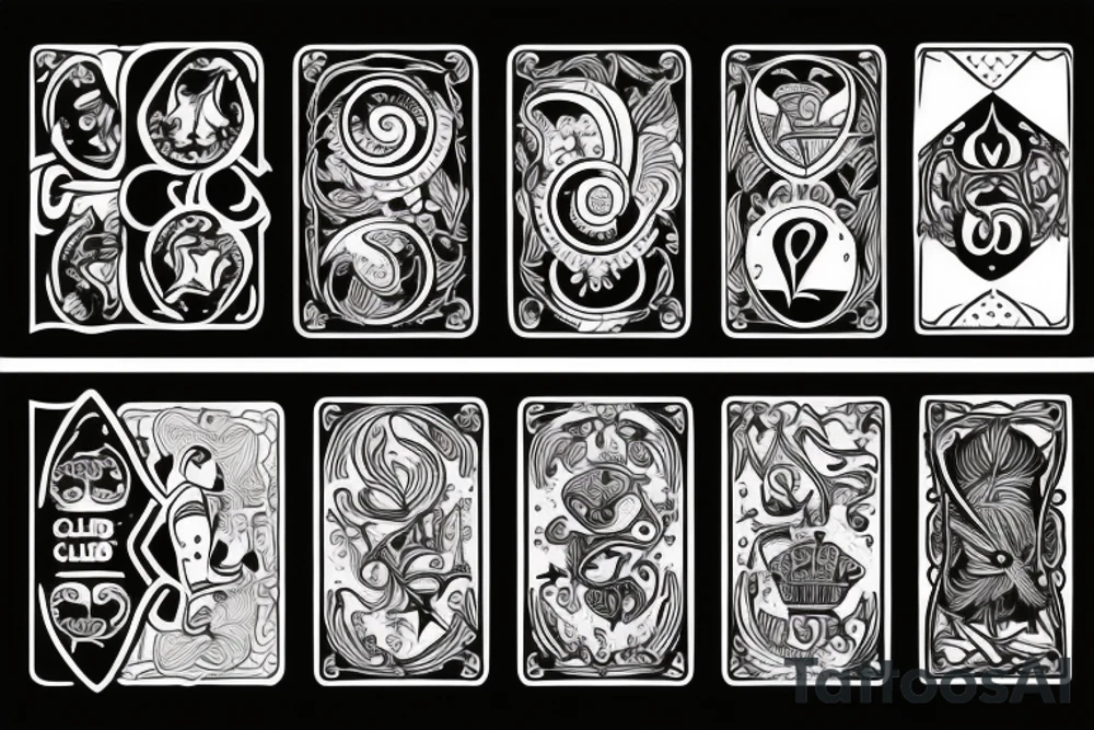 two of clubs card tattoo idea