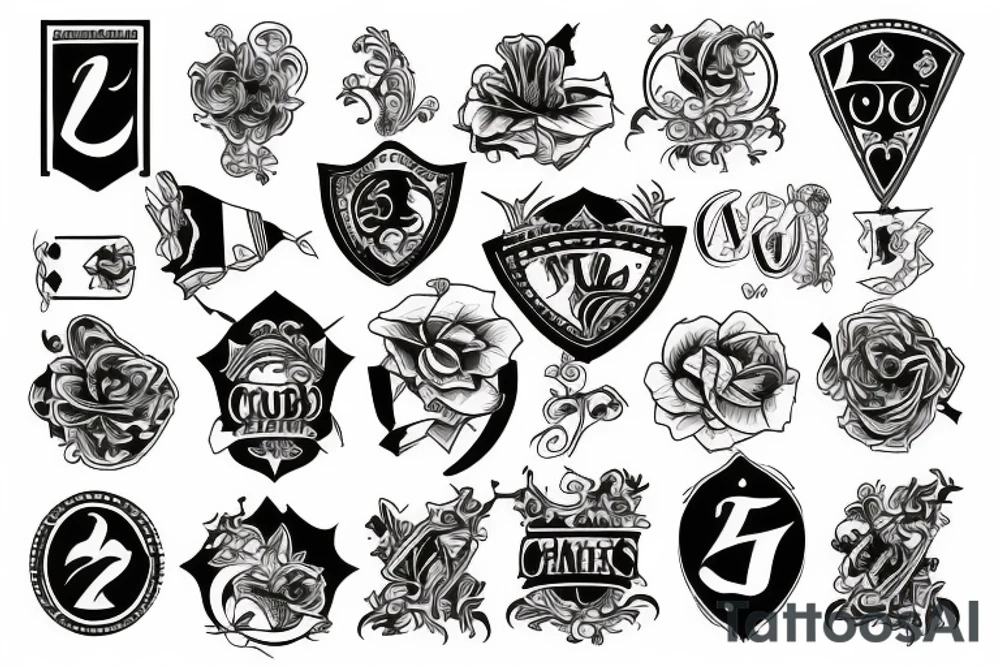 two of clubs card tattoo idea