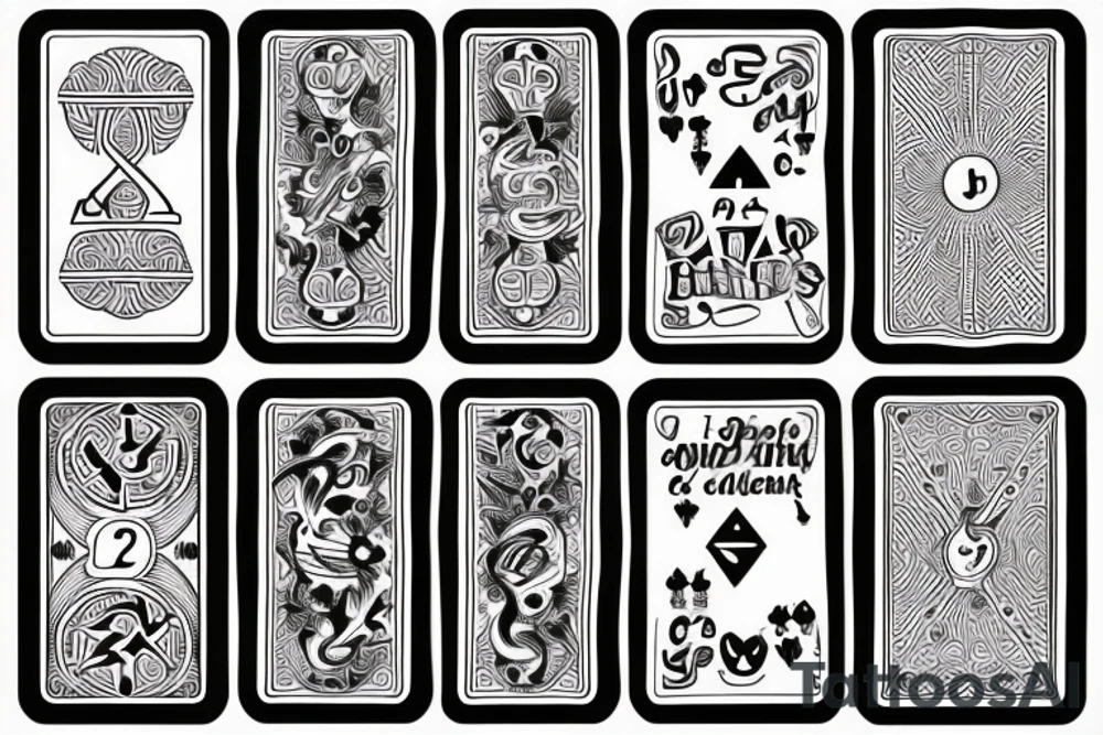 two of clubs card tattoo idea