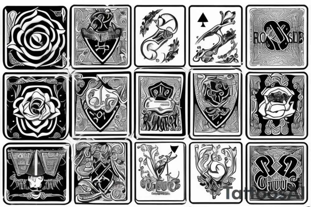 two of clubs card tattoo idea