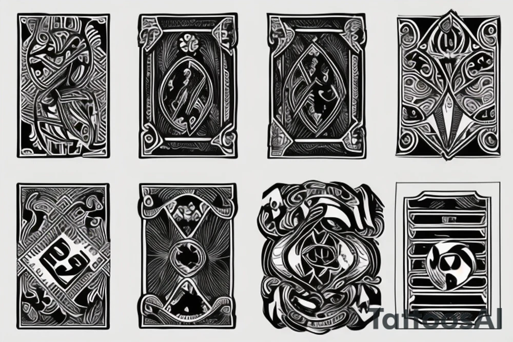 two of clubs card tattoo idea