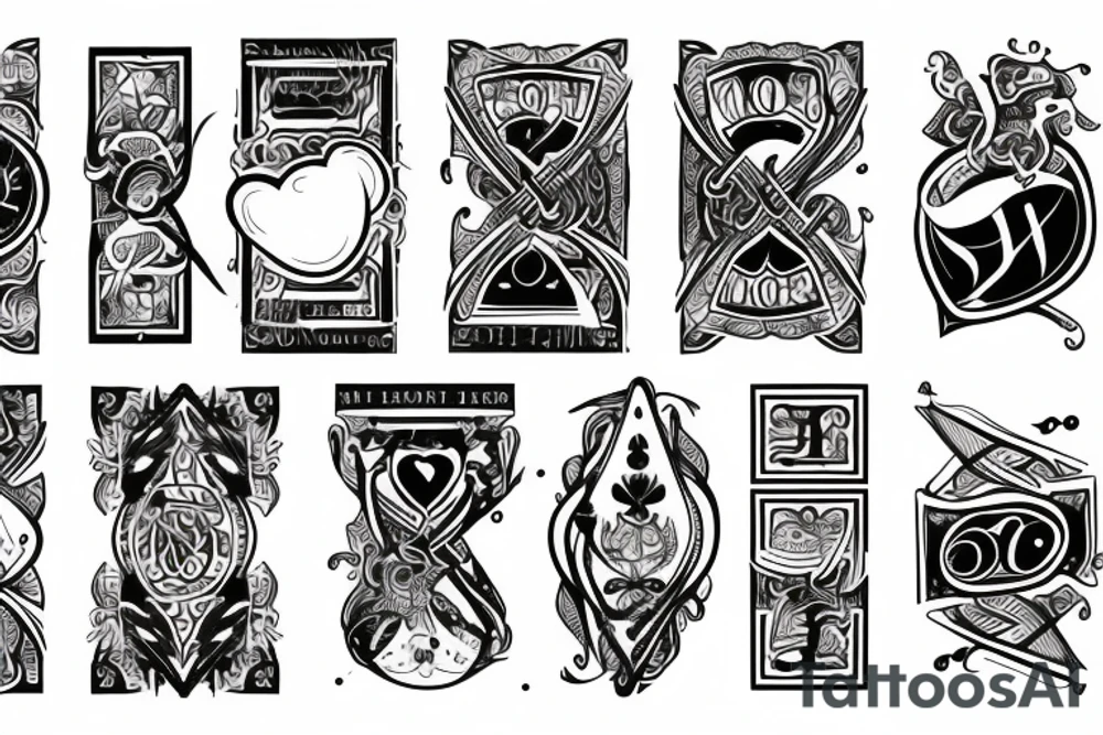 two of clubs card tattoo idea