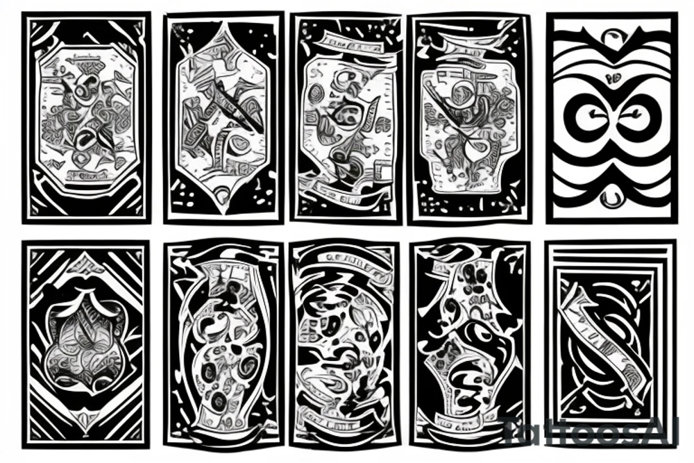 two of clubs card tattoo idea