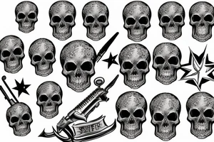 skull military tattoo idea
