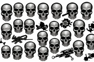 skull military tattoo idea