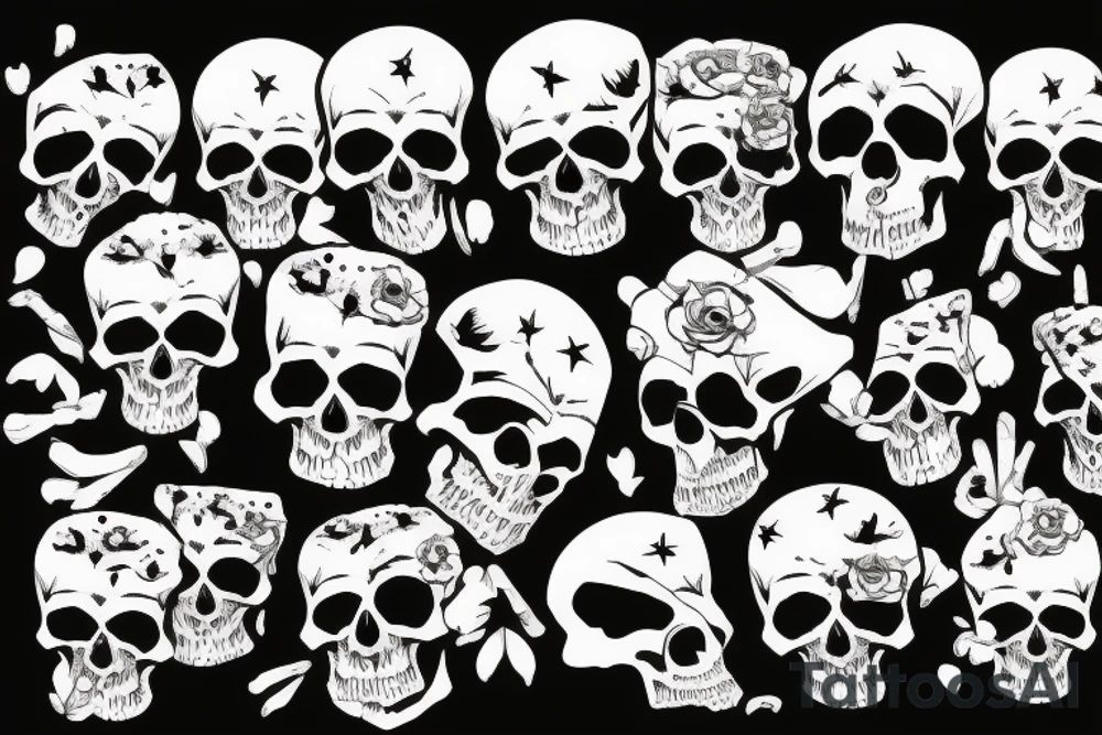 skull military tattoo idea