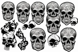 skull military tattoo idea