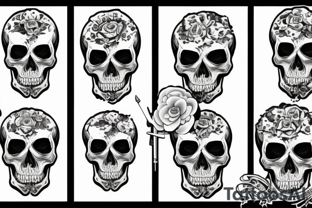 skull military tattoo idea