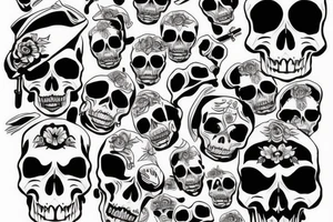 skull military tattoo idea