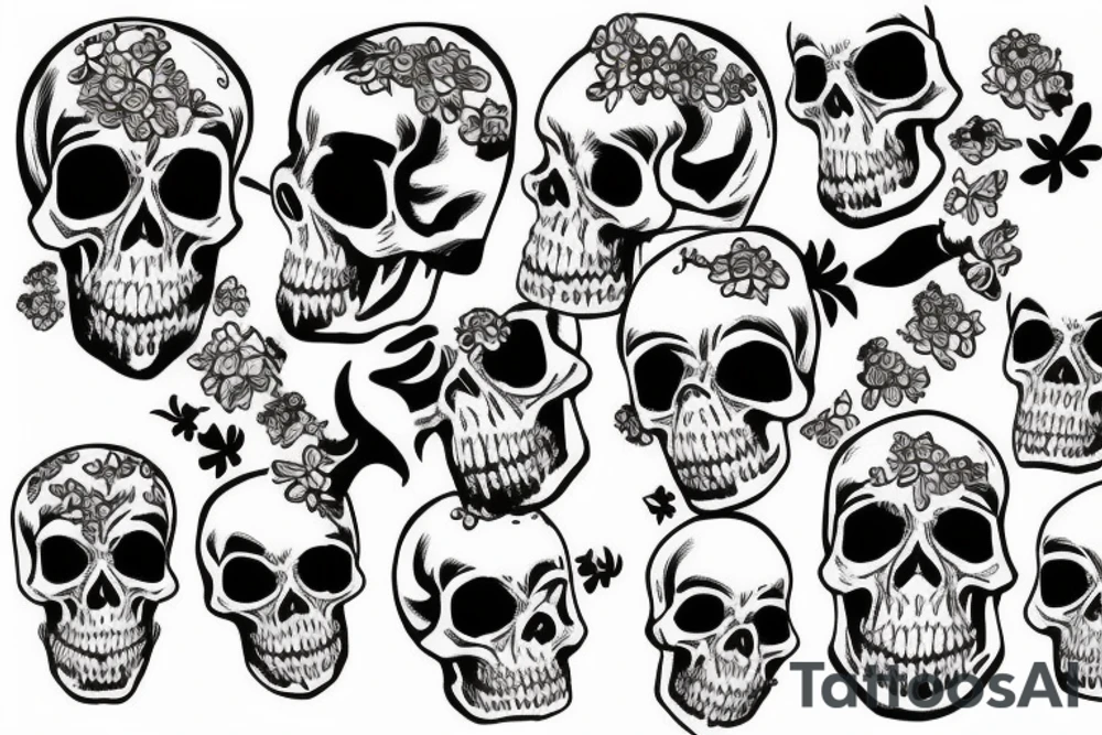 skull military tattoo idea