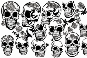 skull military tattoo idea