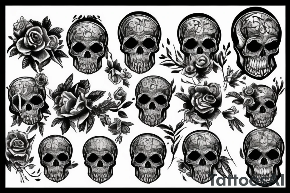 skull military tattoo idea