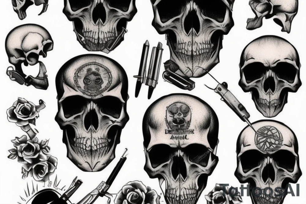 army skull tattoo idea
