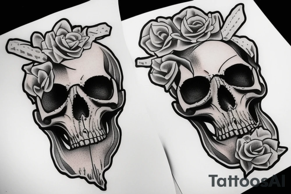 army skull tattoo idea
