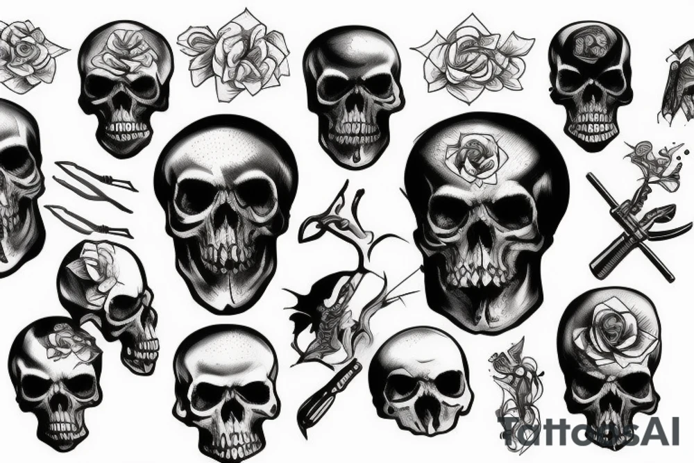 army skull tattoo idea