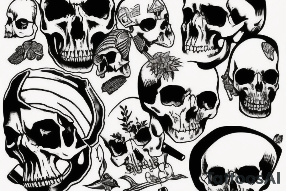 army skull tattoo idea