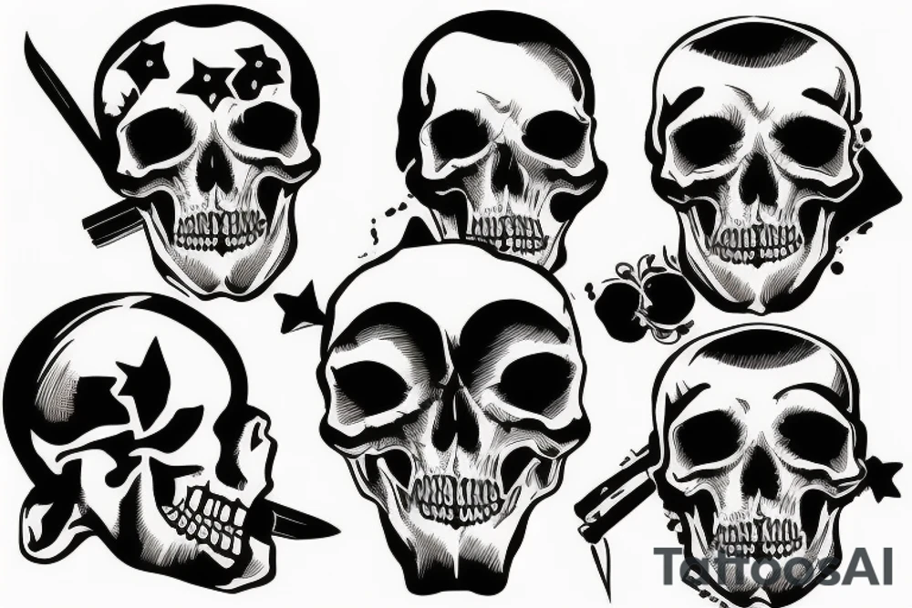 army skull tattoo idea