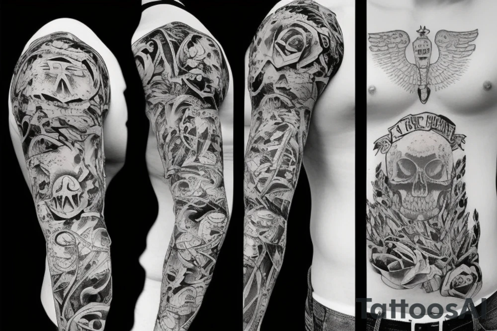 army skull tattoo idea
