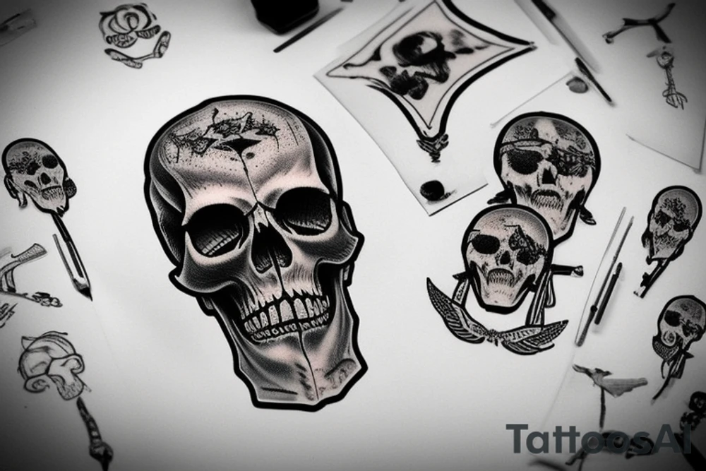 army skull tattoo idea