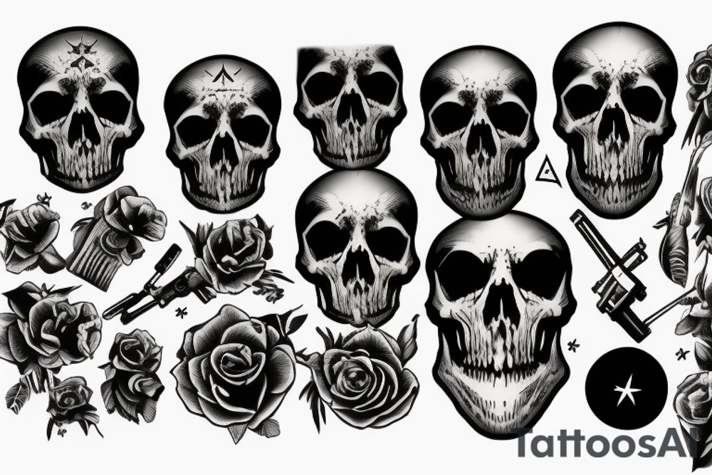 army skull tattoo idea