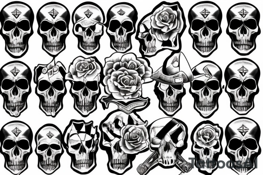 army skull tattoo idea