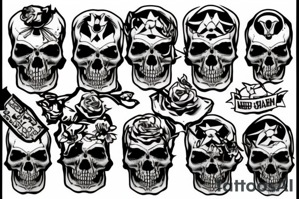 army skull tattoo idea