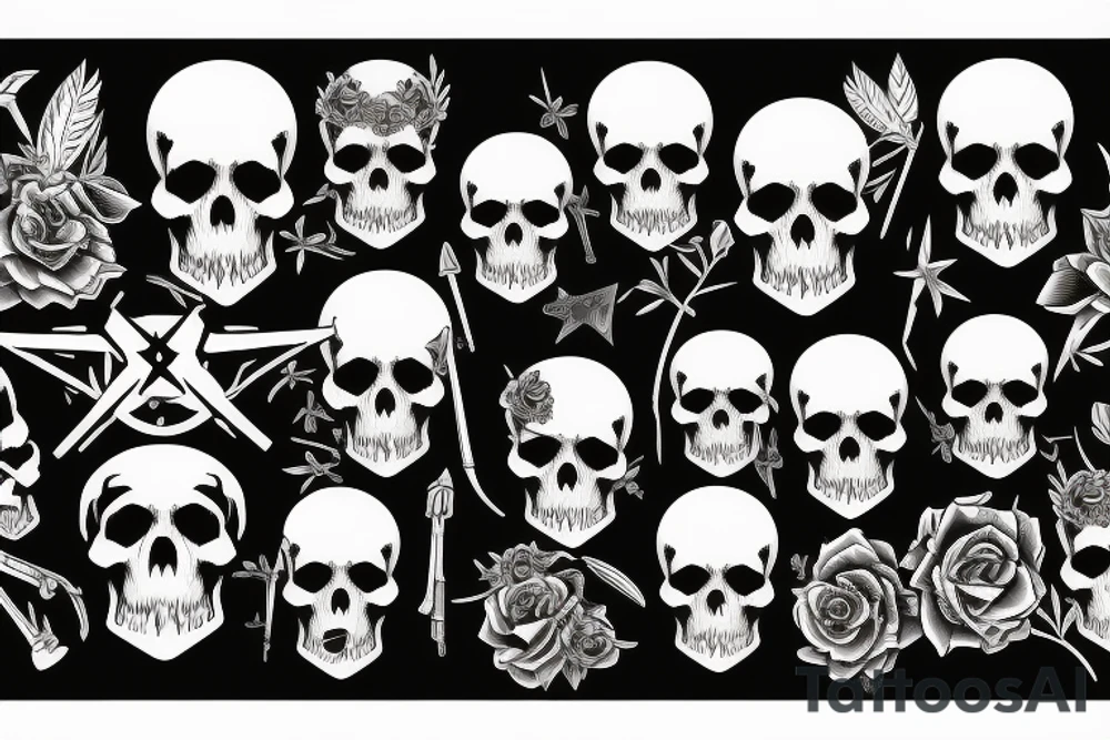 army skull tattoo idea