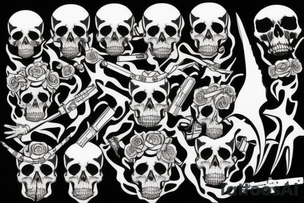 army skull tattoo idea