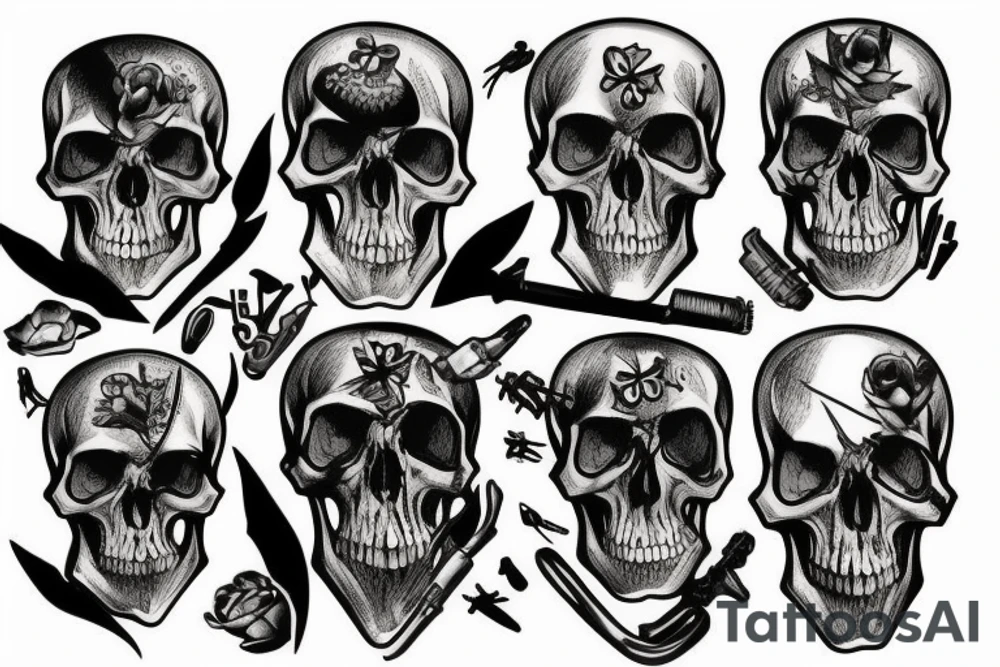 army skull tattoo idea