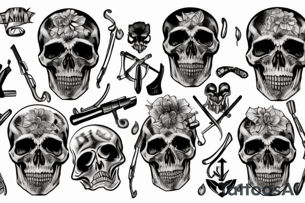 army skull tattoo idea
