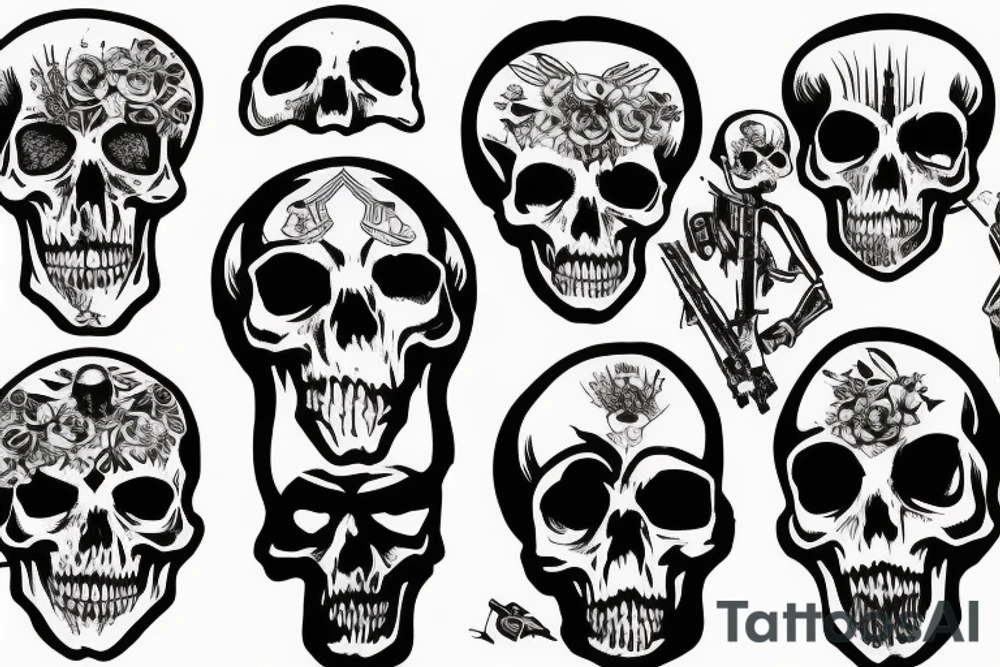army skull tattoo idea
