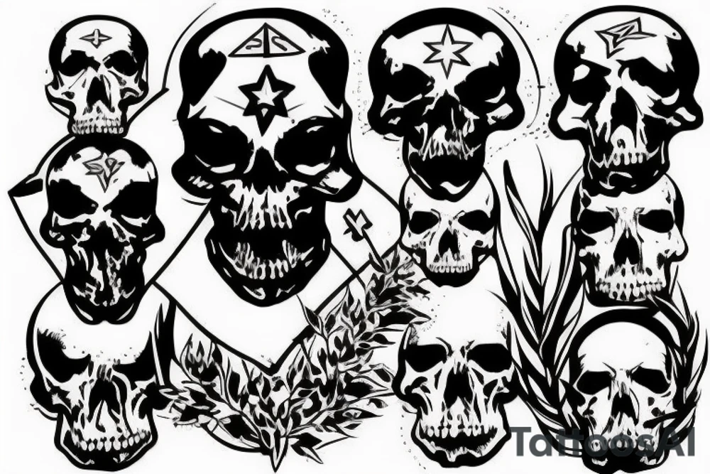 army skull tattoo idea