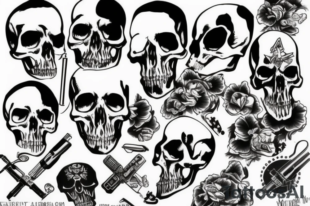 army skull tattoo idea
