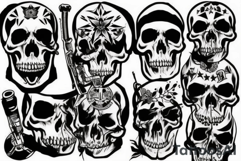 army skull tattoo idea