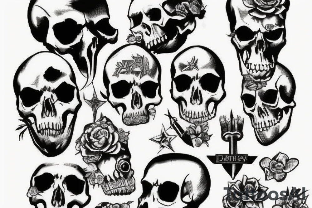 army skull tattoo idea