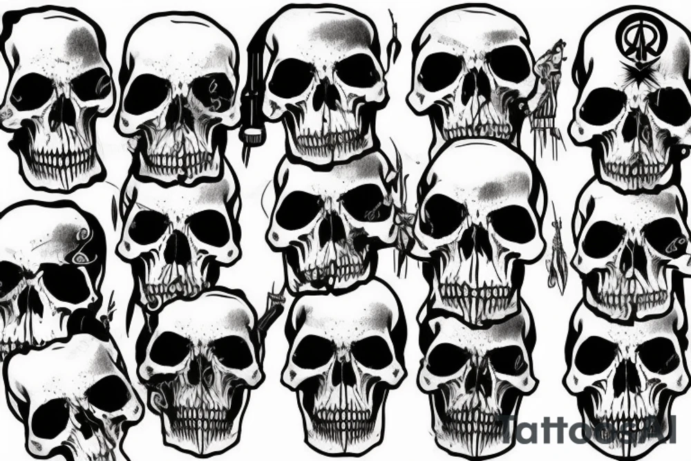 army skull tattoo idea