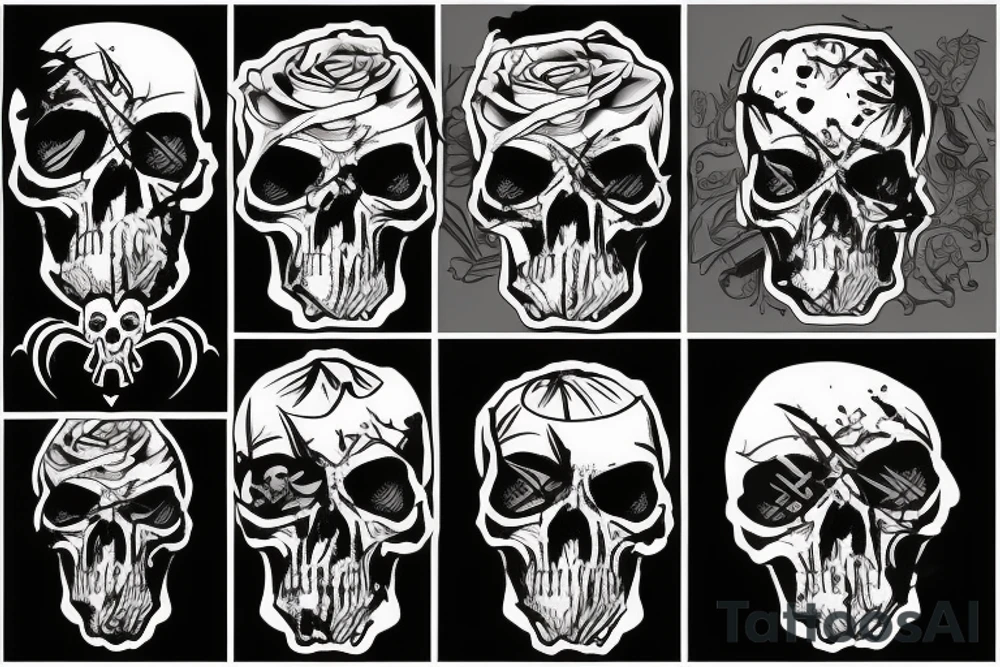 army skull tattoo idea