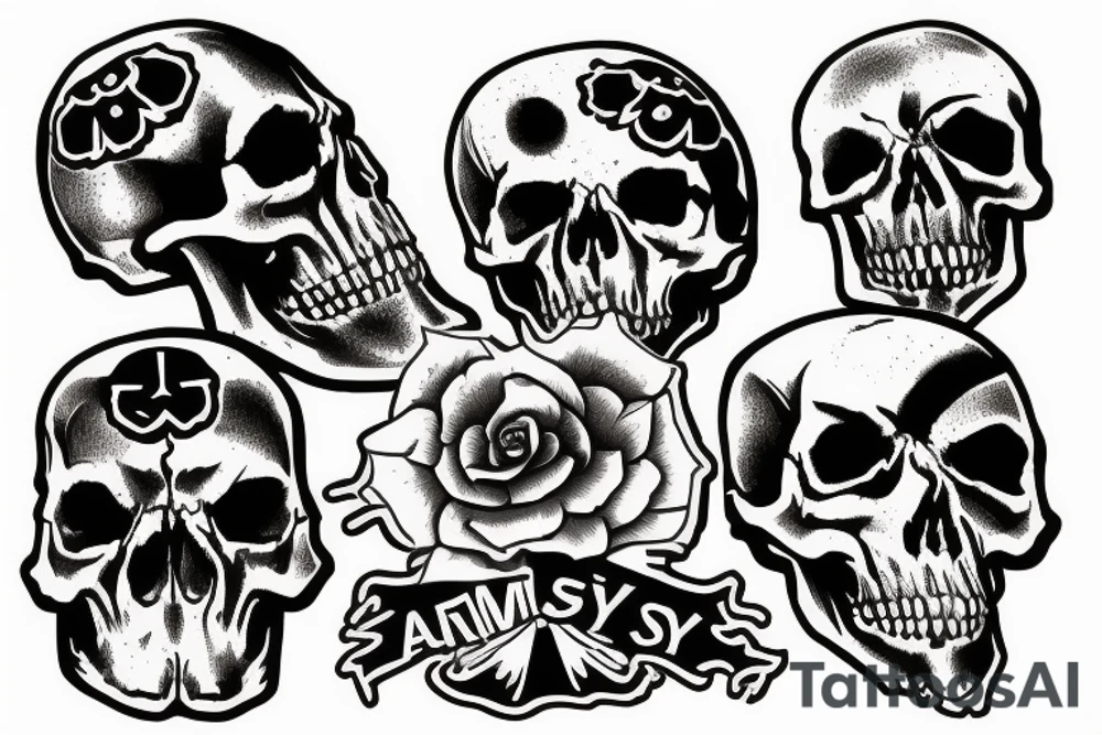 army skull tattoo idea