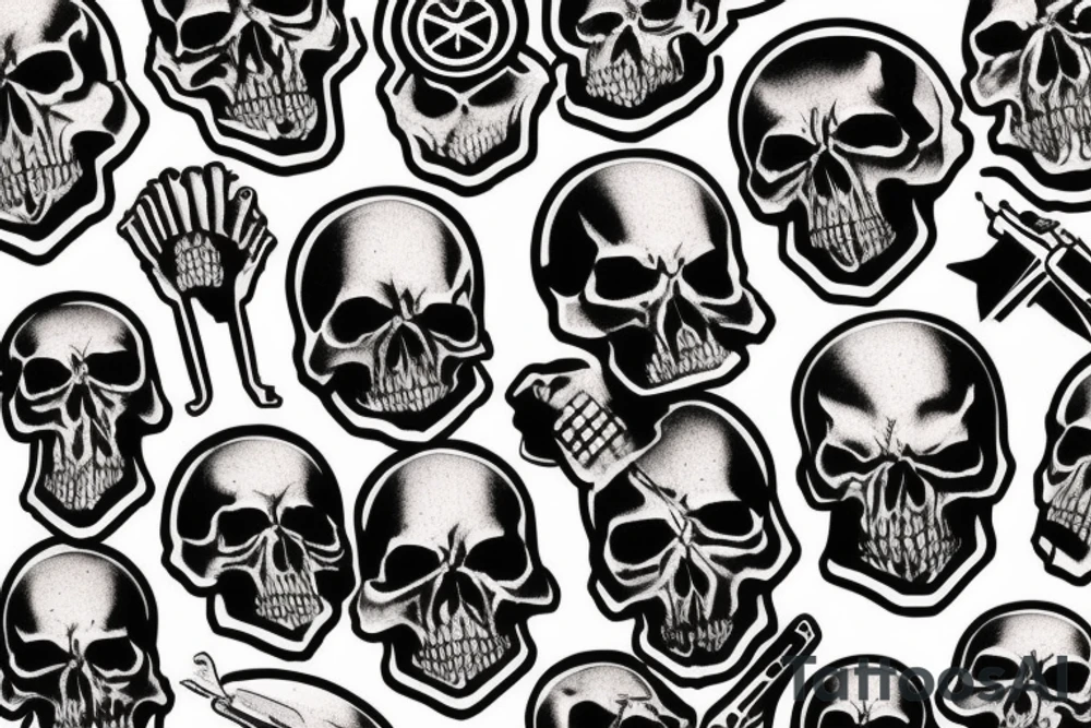 army skull tattoo idea