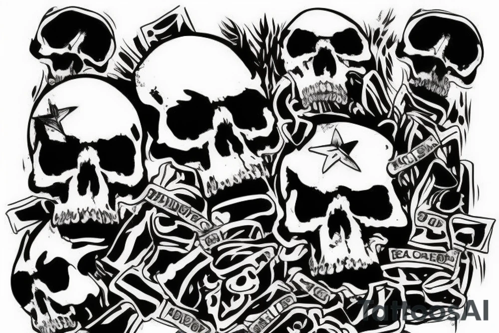 army skull tattoo idea
