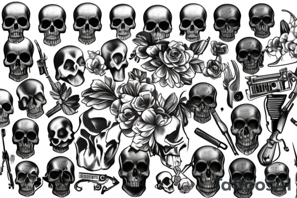 army skull tattoo idea