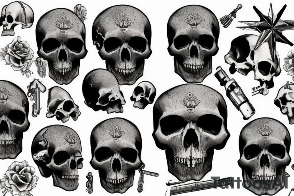 army skull tattoo idea