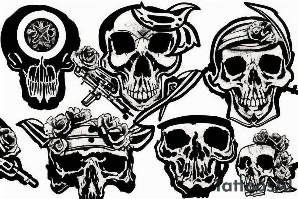 army skull tattoo idea