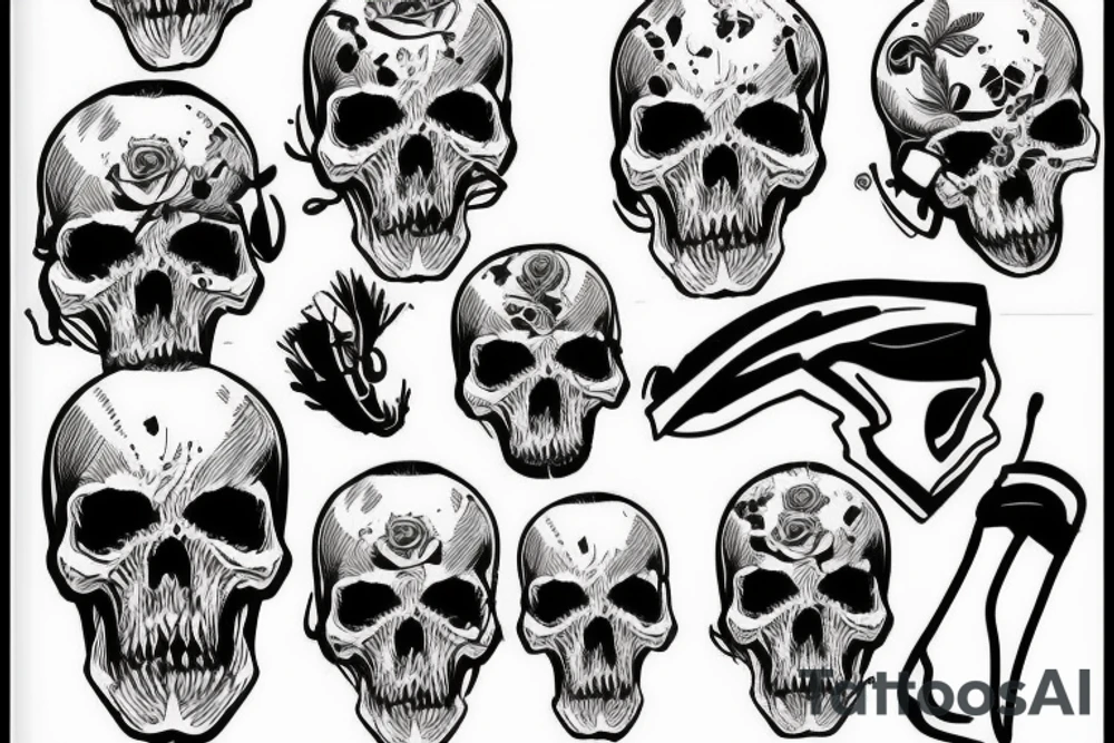 army skull tattoo idea