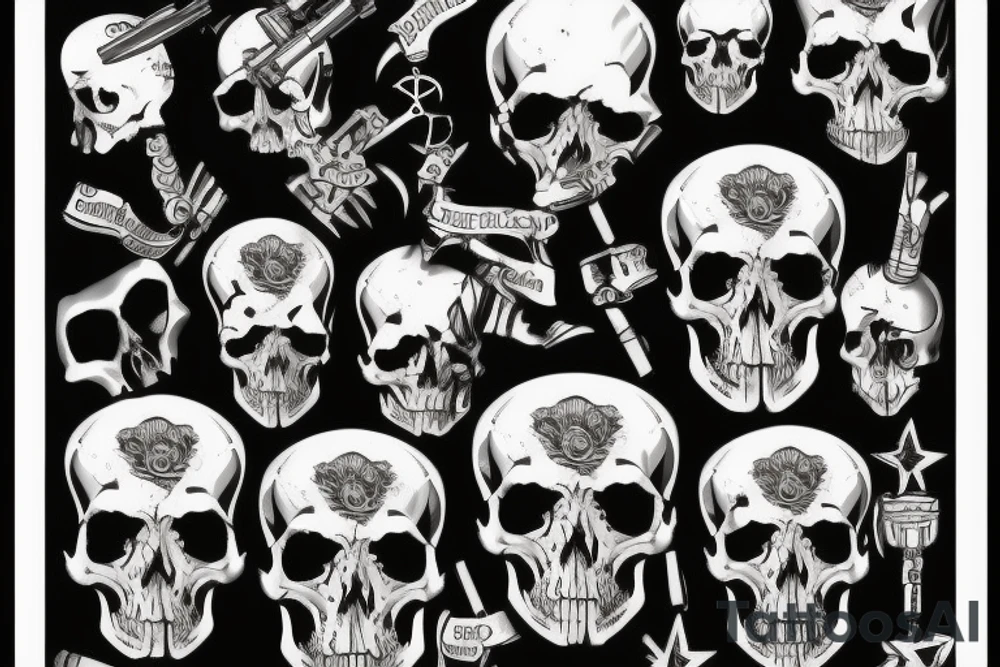 army skull tattoo idea
