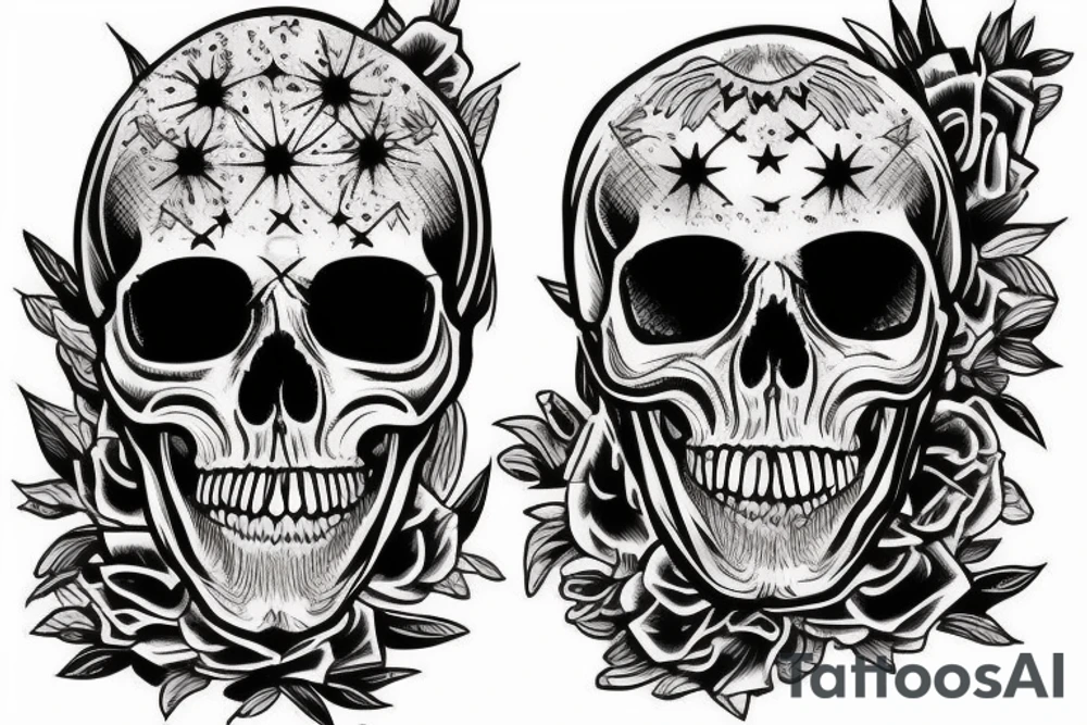 army skull tattoo idea