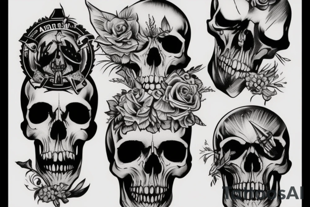 army skull tattoo idea