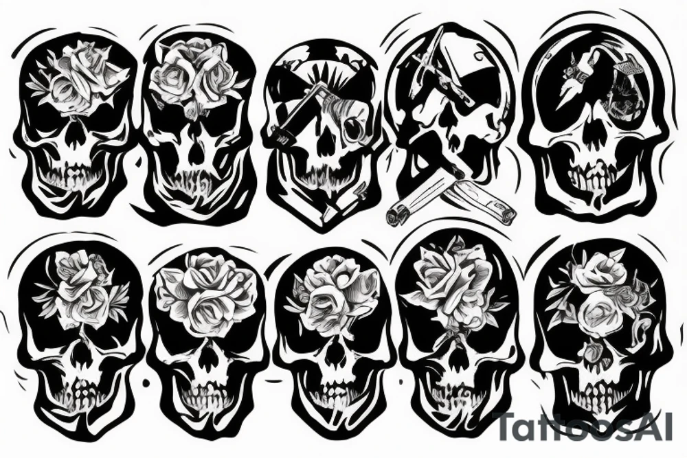 army skull tattoo idea