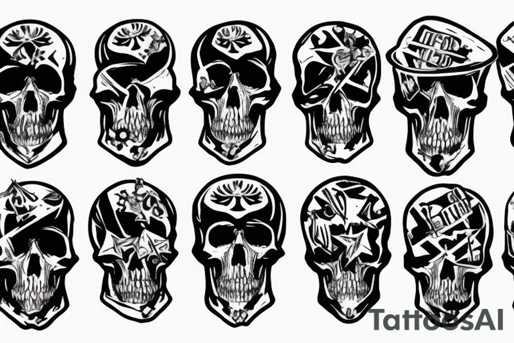 army skull tattoo idea